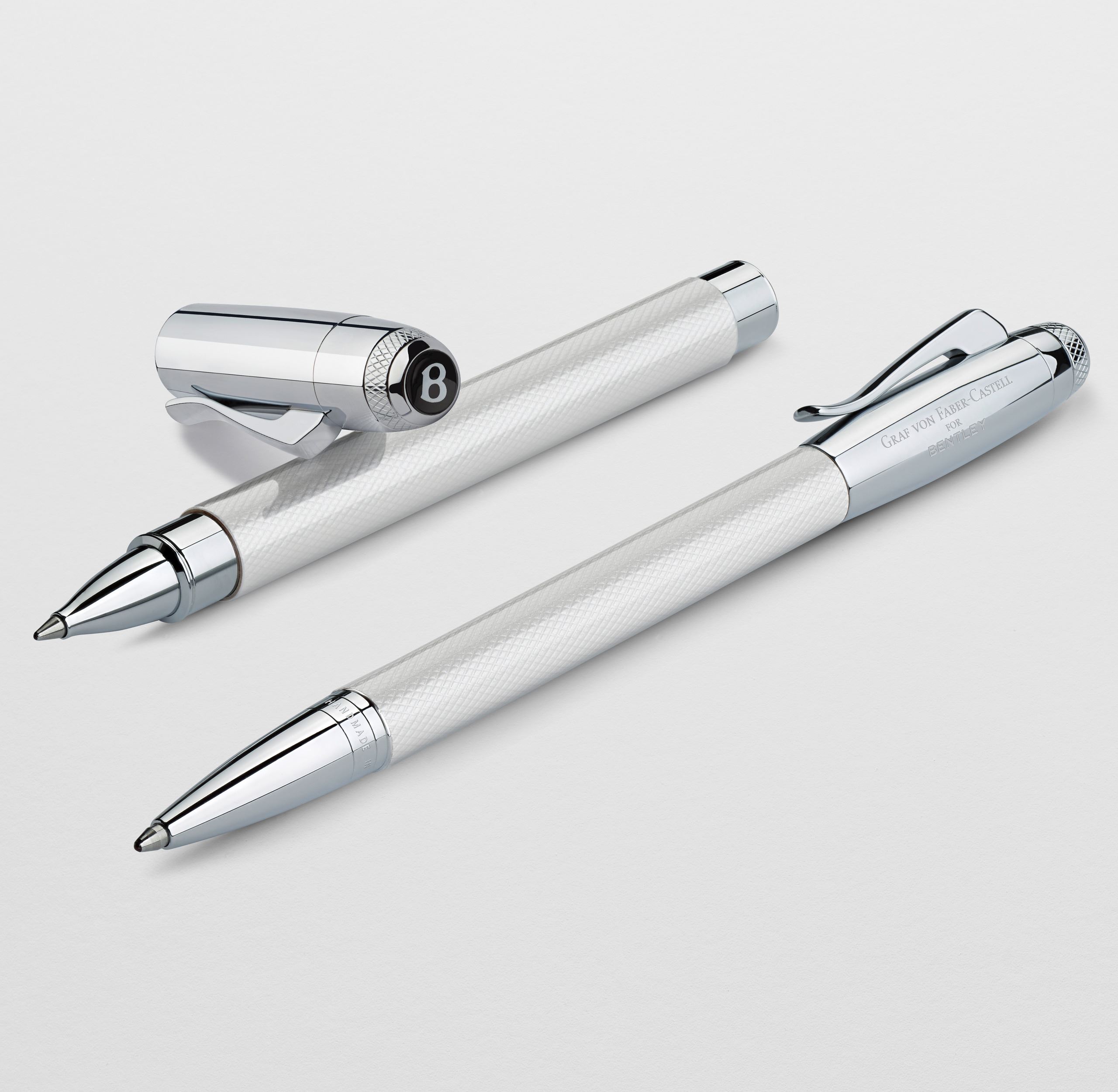 Bentley White Satin Pens