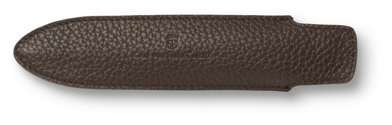 Graf-von-Faber-Castell - Sleeve for 1 pen Cashmere, short, dark brown