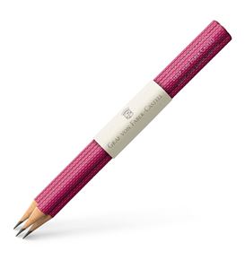 Graf-von-Faber-Castell - 3 graphite pencils Guilloche, Electric Pink