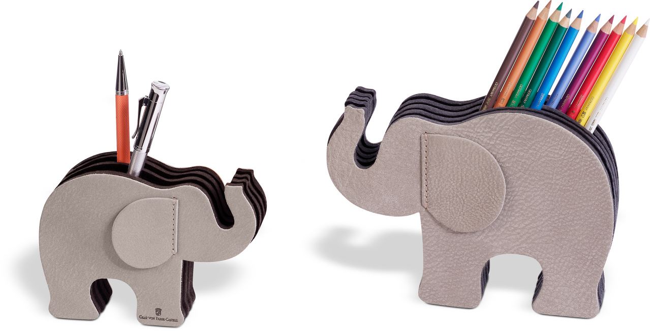 Graf-von-Faber-Castell - Pen holder Elephant Medium, nubuck